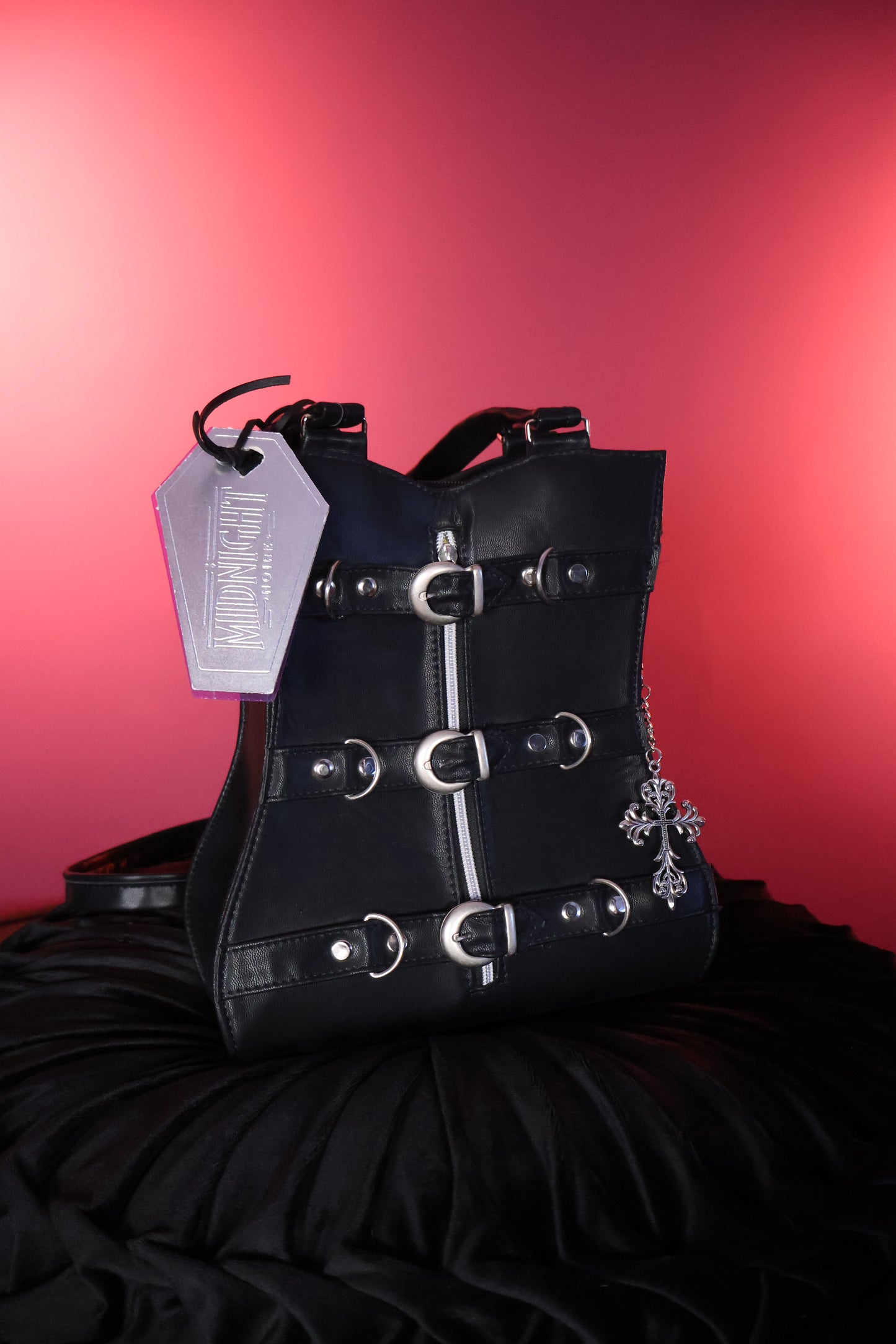 Infernal Sigil | Bolsa de Mano Tipo Corset con Hebillas