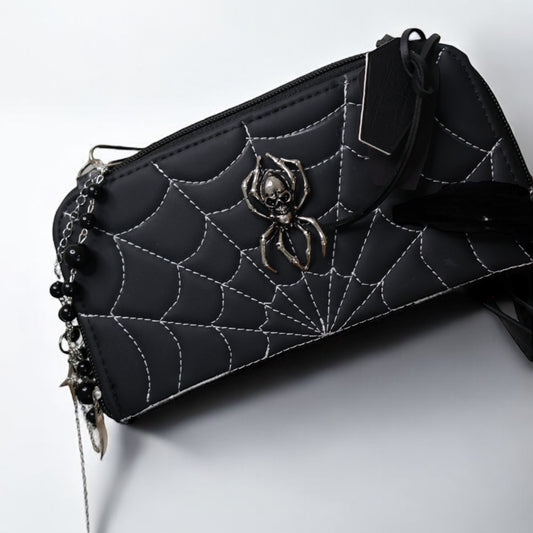 Venom Clutch | Cartera Doble Cierre con Diseño de Telaraña