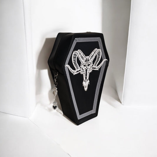 Abyss Baphomet | Mochila Gótica de Ataud con Diseño Demonio