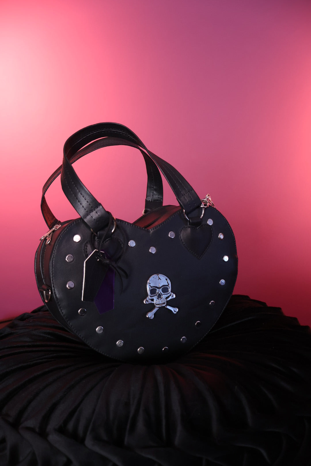 Crimson Heart | Bolsa de Corazón con Calavera