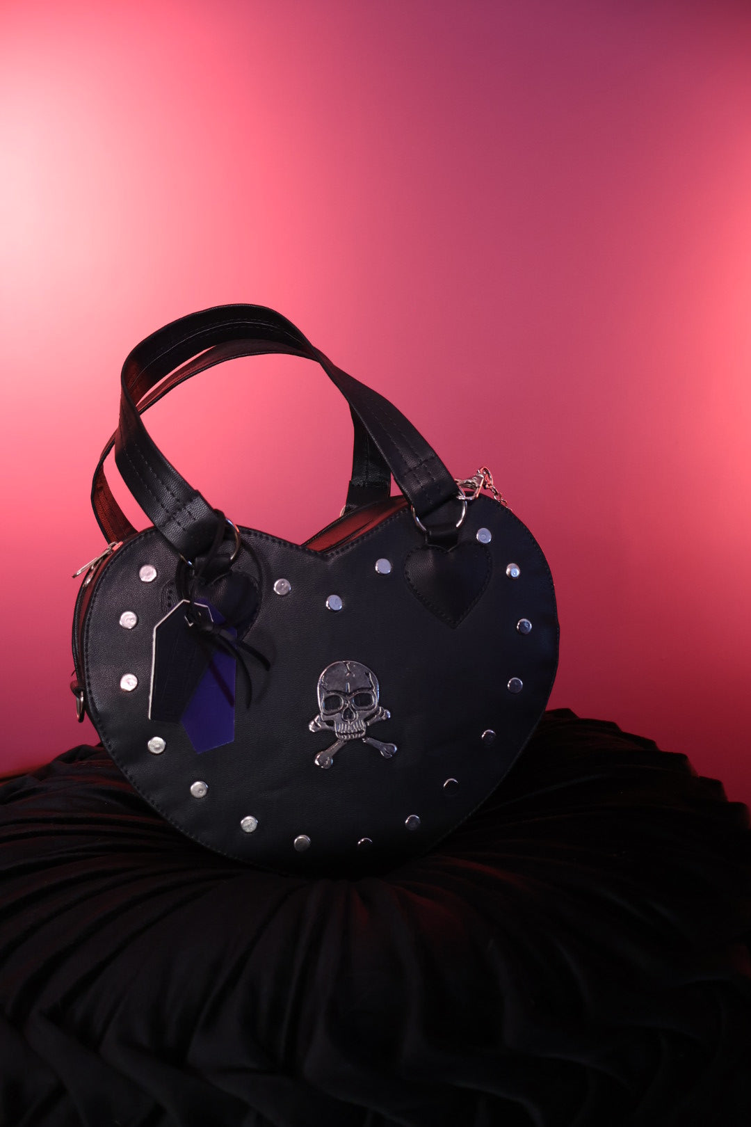 Crimson Heart | Bolsa de Corazón con Calavera