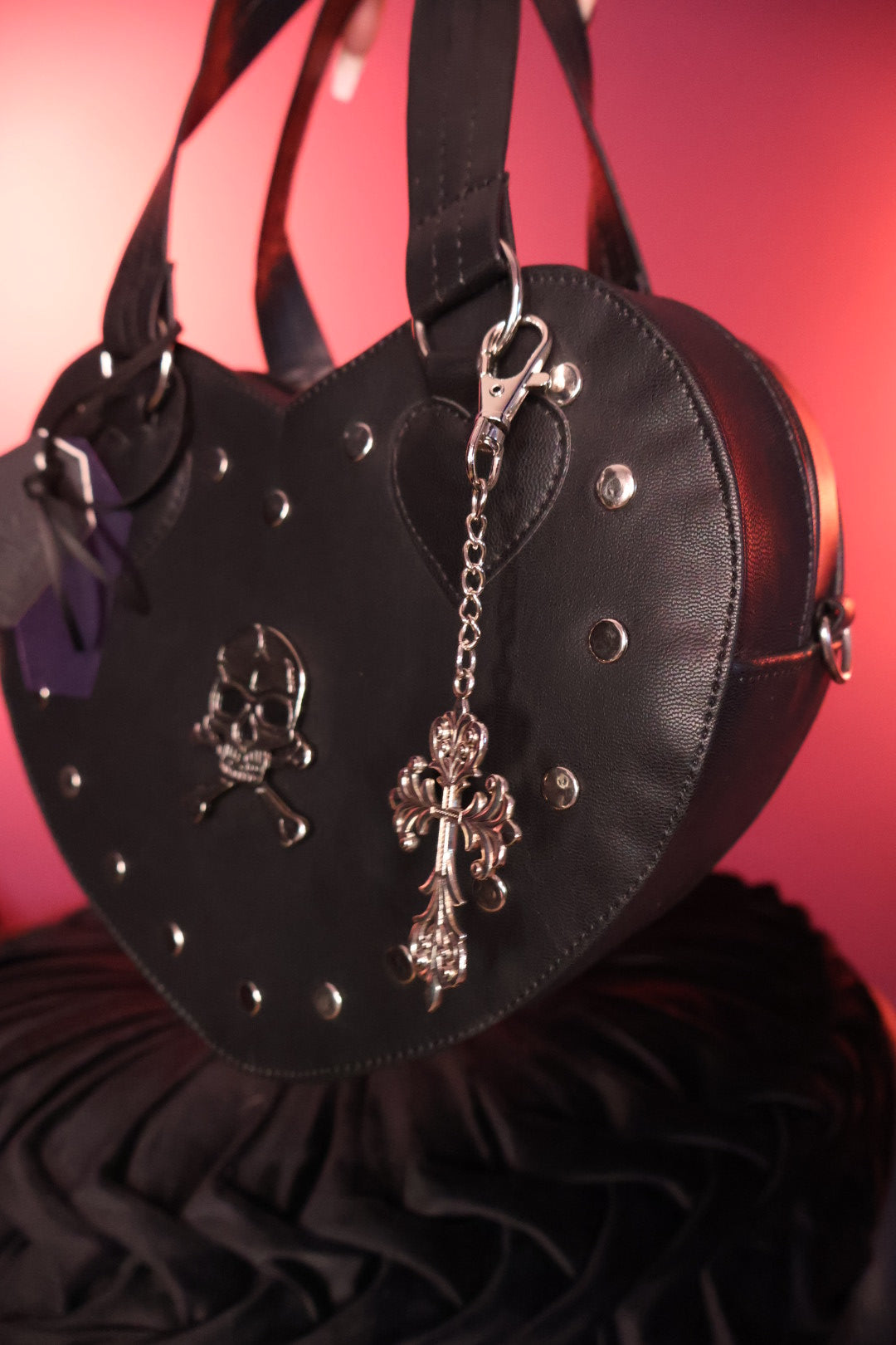 Crimson Heart | Bolsa de Corazón con Calavera