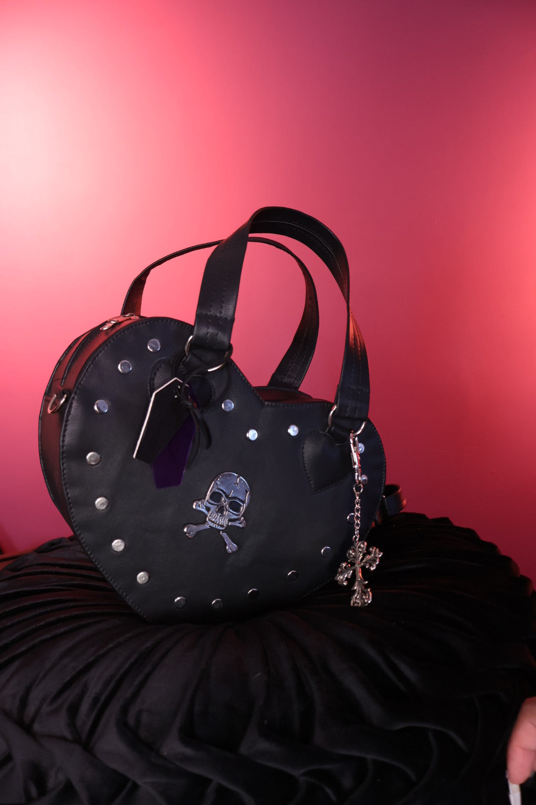 Crimson Heart | Bolsa de Corazón con Calavera