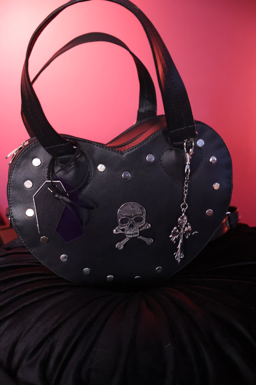 Crimson Heart | Bolsa de Corazón con Calavera